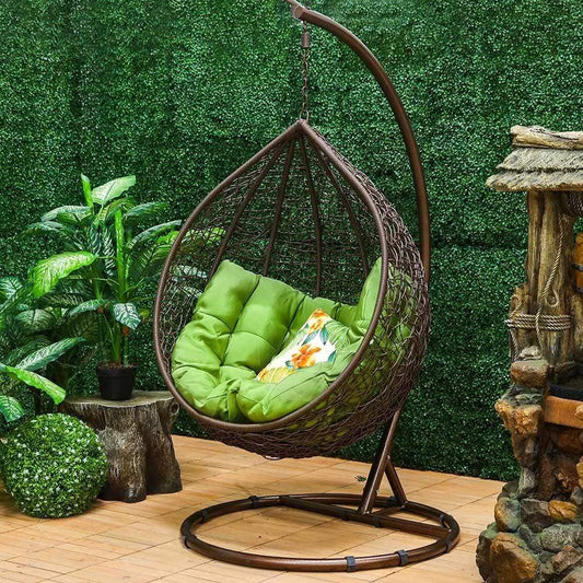 Danube Home & Kitchen Casa Loma Hanging Chair- Green