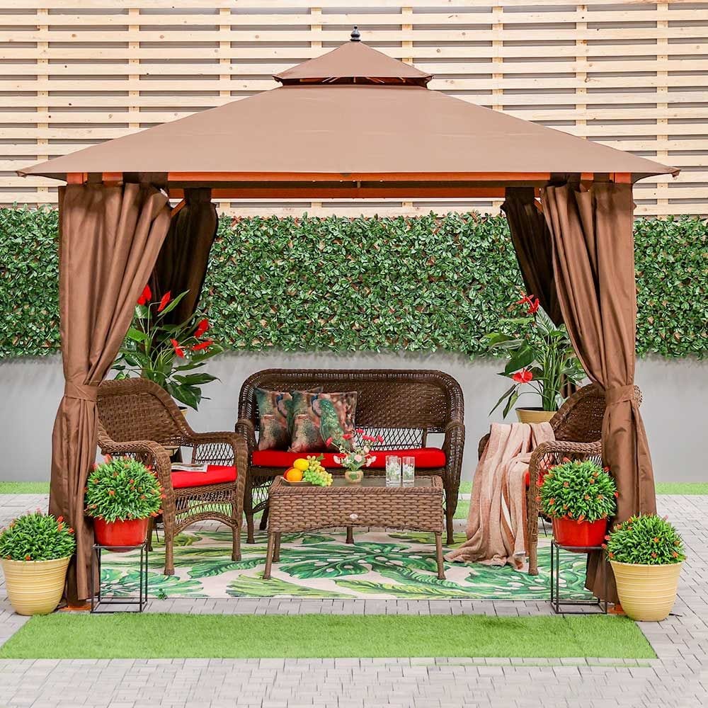 Danube Home & Kitchen Danube Home Forestory Gazebo - Brown