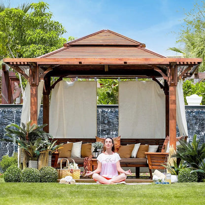 Danube Home & Kitchen Danube Home Giza Wooden Gazebo