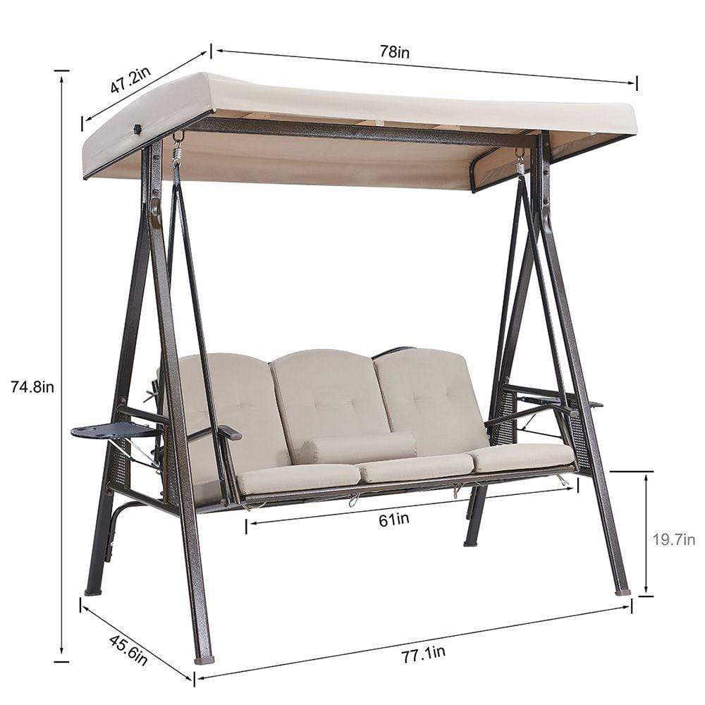 Danube Home Outdoor Danube Home Aldora Three Seater Swing