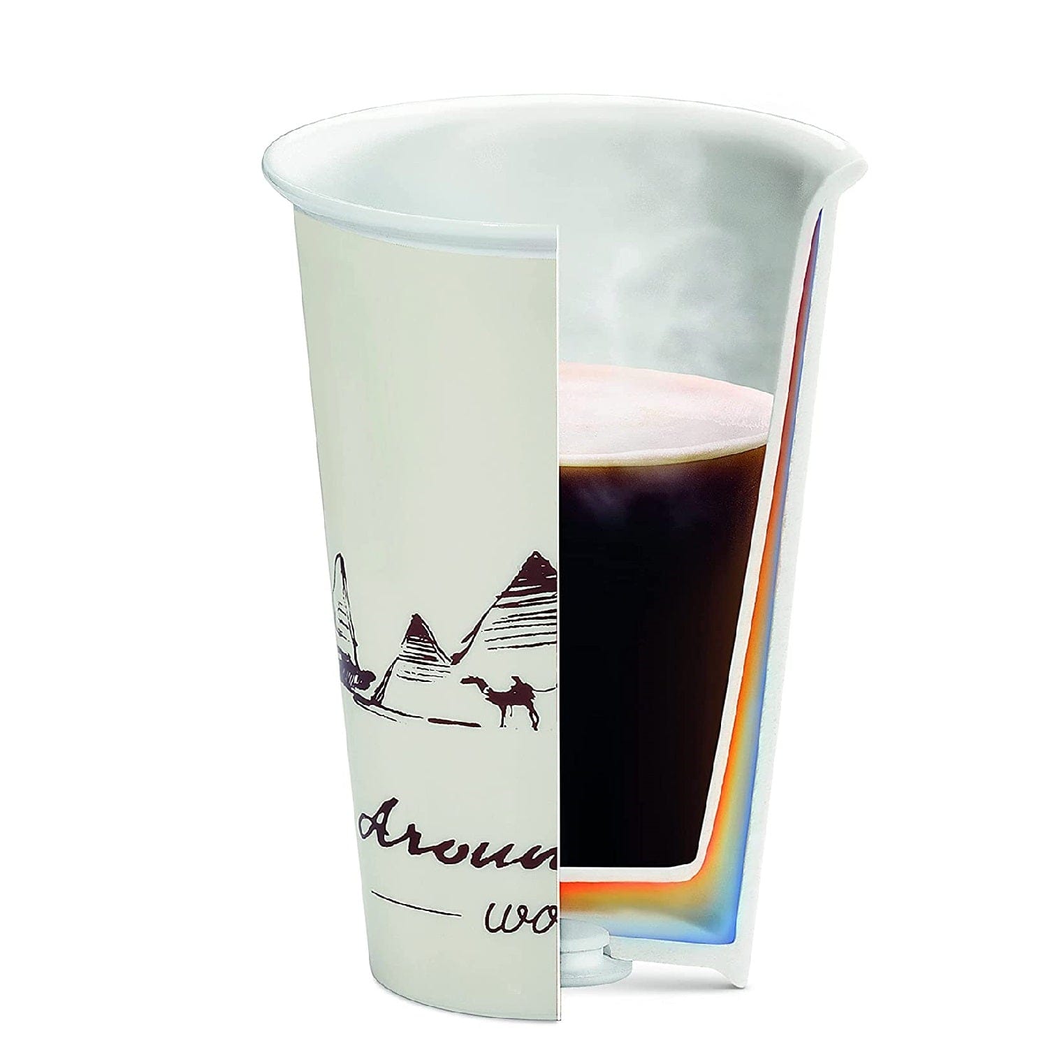 De'Longhi Appliances De'Longhi Hot Coffee Travel Mug Globetrotter Theme, DLSC057