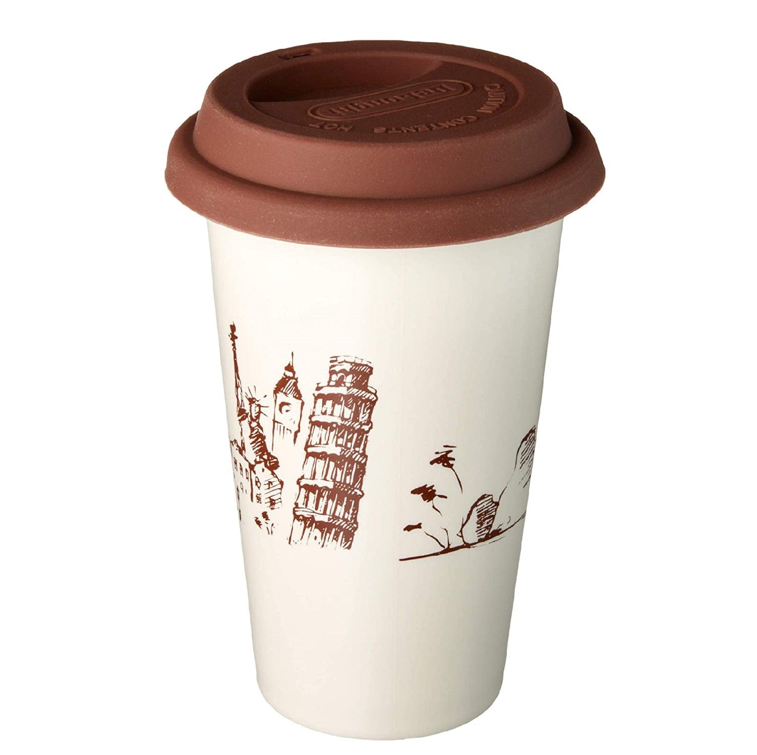 De'Longhi Appliances De'Longhi Hot Coffee Travel Mug Globetrotter Theme, DLSC057