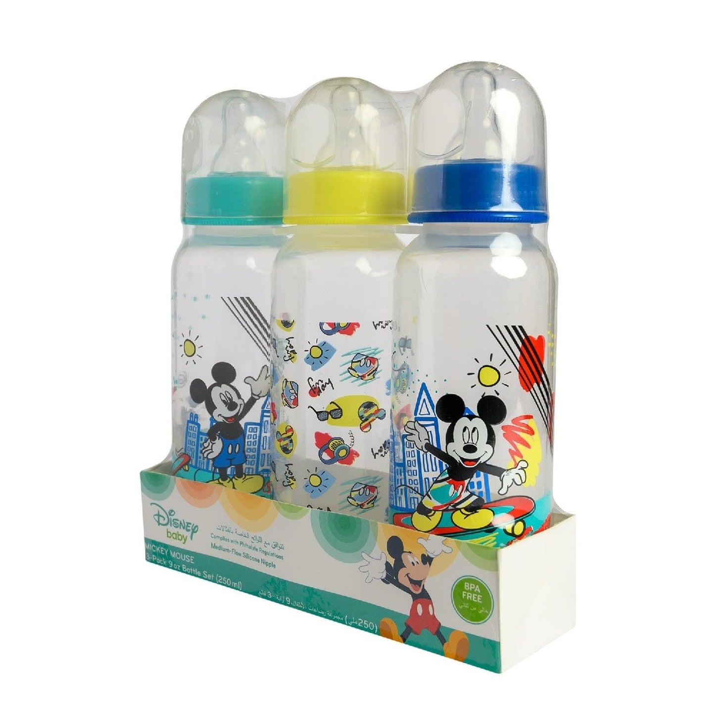 Disney Babies Disney - Mickey Mouse Feeding Bottle, Pack of 3