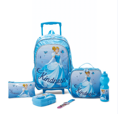 DISNEY Back to School 6 Piece Heart of Kindness Trolley Bag Set