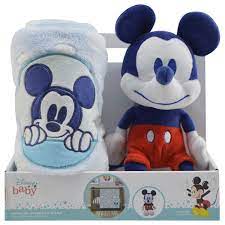 Disney Infant Blankets Infants Blankets Soft Baby blanket with Toy gift set Mickey