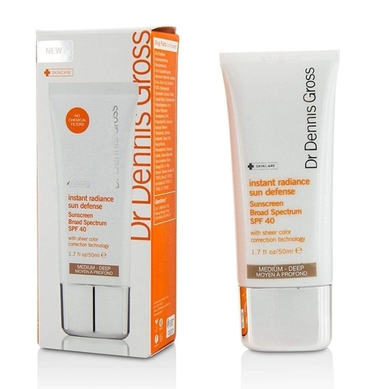 Dr Dennis Gross Beauty Dr Dennis Gross Instant Radiance Sun Defense Sunscreen Broad Spectrum SPF 40- Medium - Deep 50ml