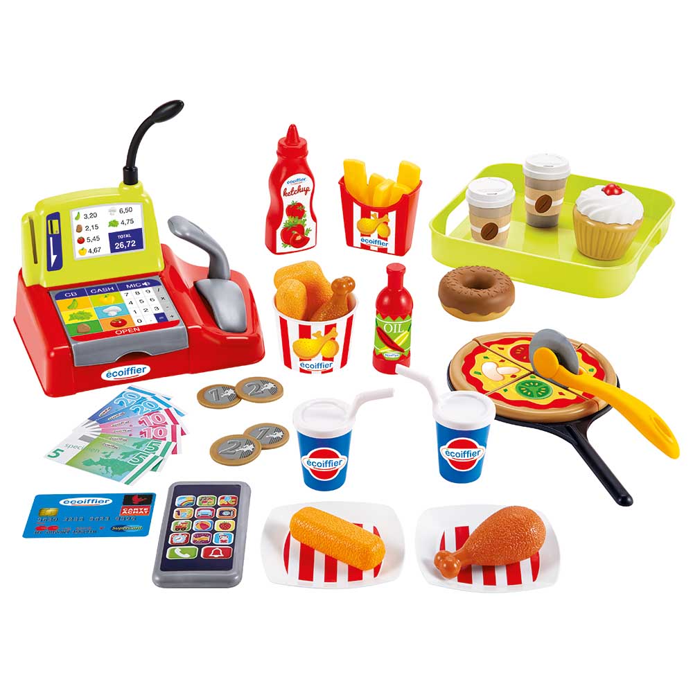 Ecoiffier Toys Ecoiffier - fast food shop with 44 accessories
