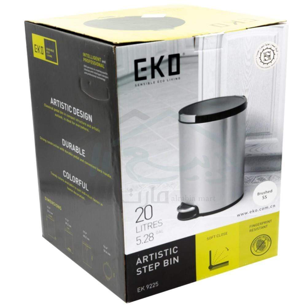 EKO Home & Kitchen Eko Artistic Stainless Steel Step Bin 20 Ltrs