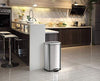 EKO Home & Kitchen EKO Della Stainless Steel Rectangular Step Waste Bin with Soft Close Lid, 20-Liter