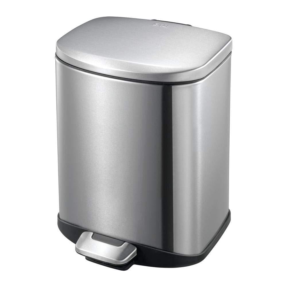 EKO Home & Kitchen EKO Della Stainless Steel Step Waste Bin with Soft Close Lid, 6-Liter