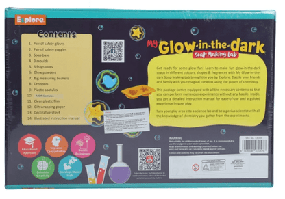 استكشف مختبري لصنع الصابون المتوهج في الظلام