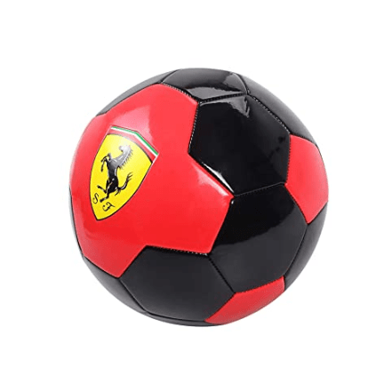 Mesuca Ferrari #5 Black/ Red Machine Sewing Soccer Ball