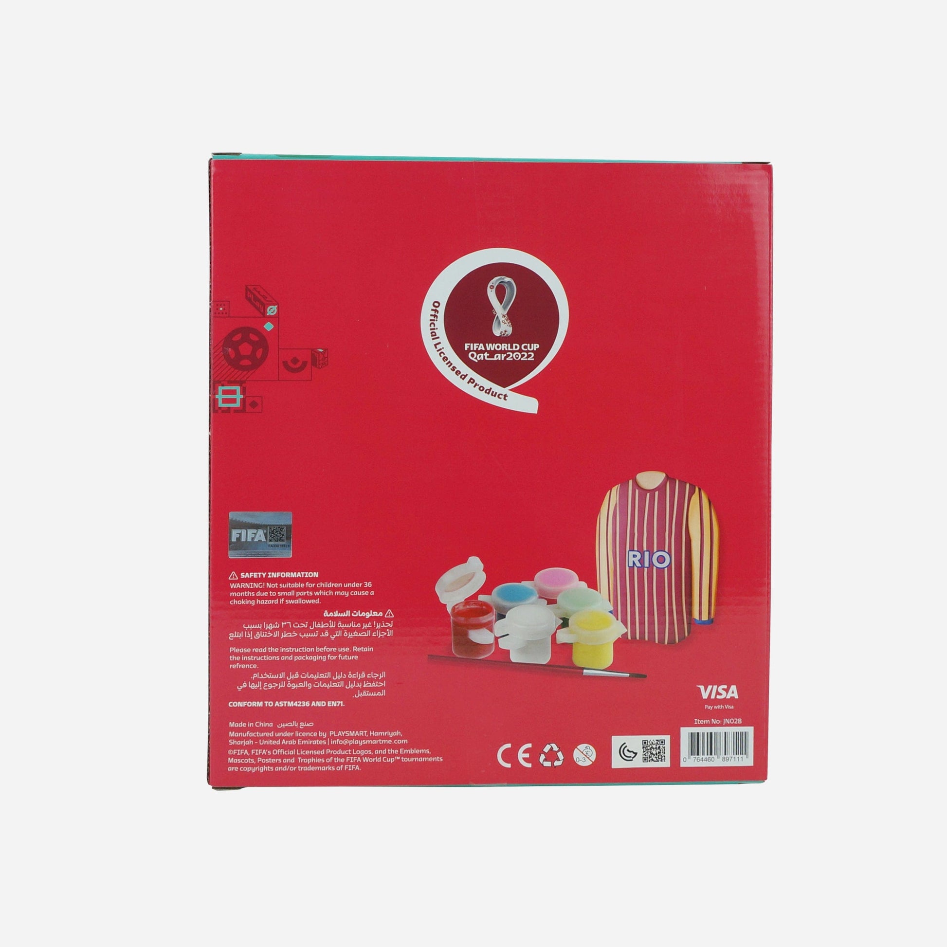 FIFA Toys FIFA Fabric Paint Set for Clothes, Jersey, Jeans, Canvas Shoes | Waterproof Textile Paint with Paint Brush