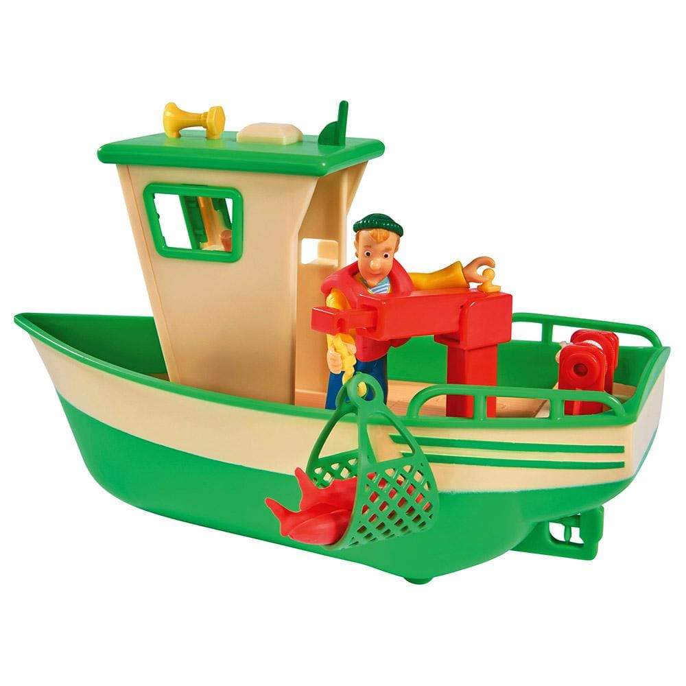 Fireman Sam Toys Fireman Sam Charlies Fishing Boat and Figurine