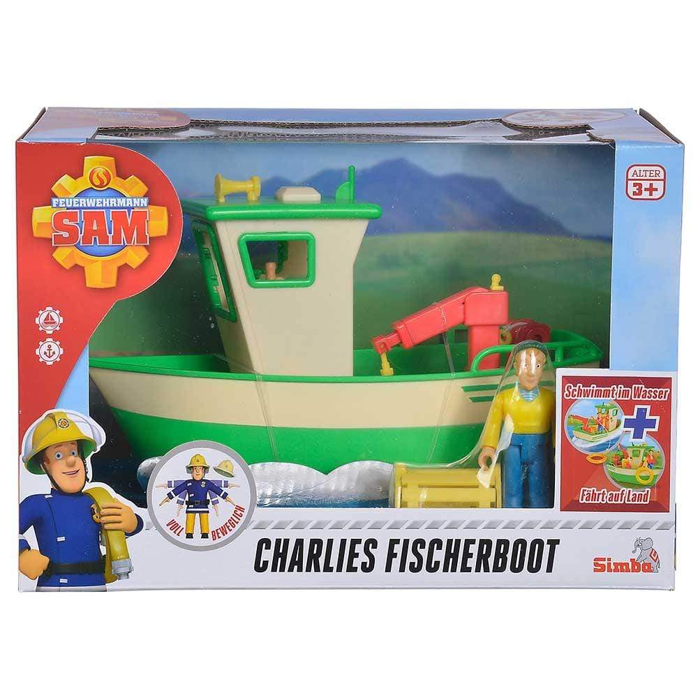 Fireman Sam Toys Fireman Sam Charlies Fishing Boat and Figurine