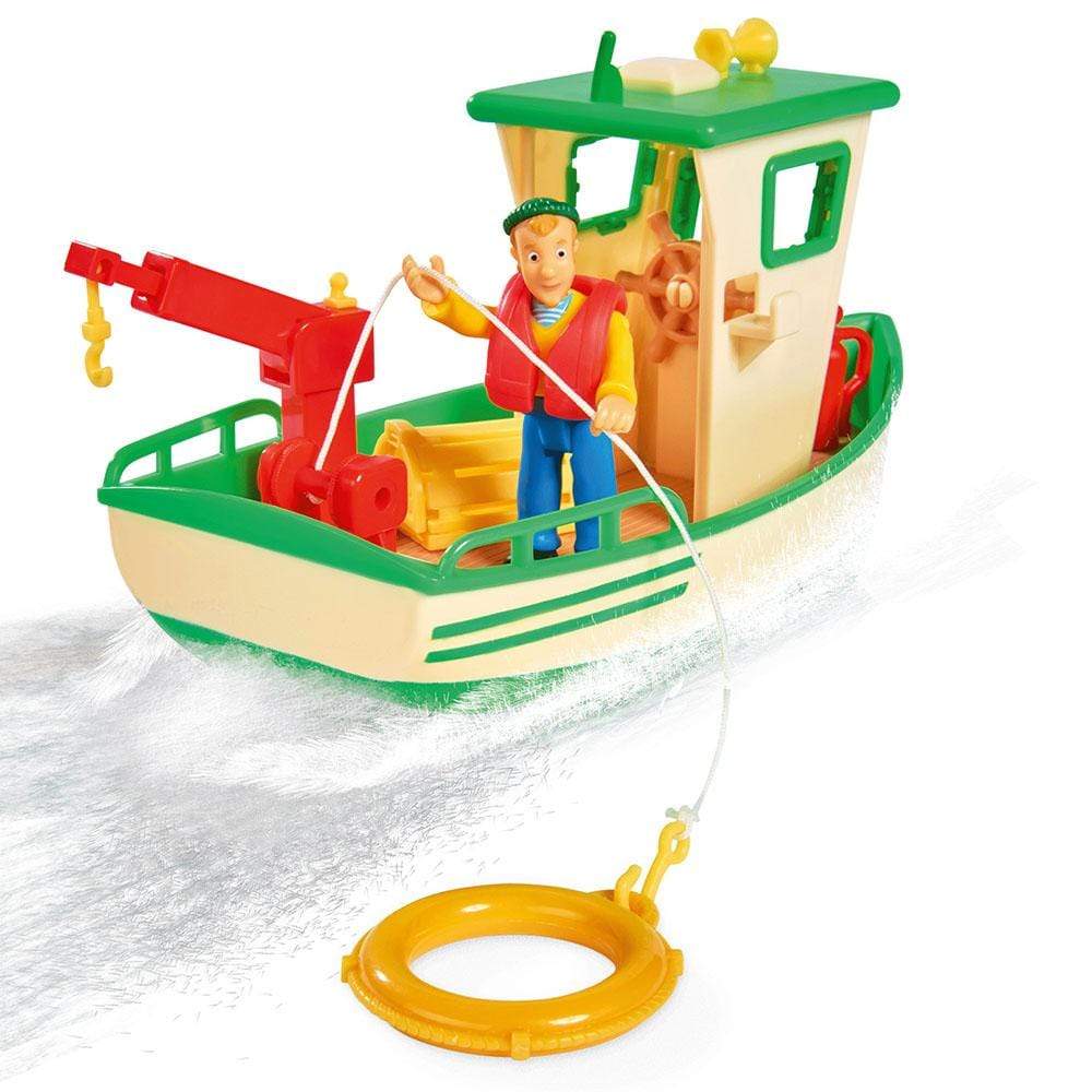 Fireman Sam Toys Fireman Sam Charlies Fishing Boat and Figurine
