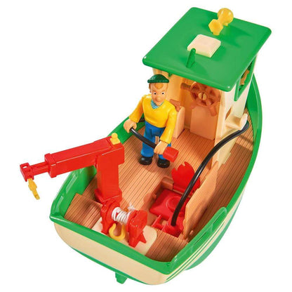 Fireman Sam Toys Fireman Sam Charlies Fishing Boat and Figurine