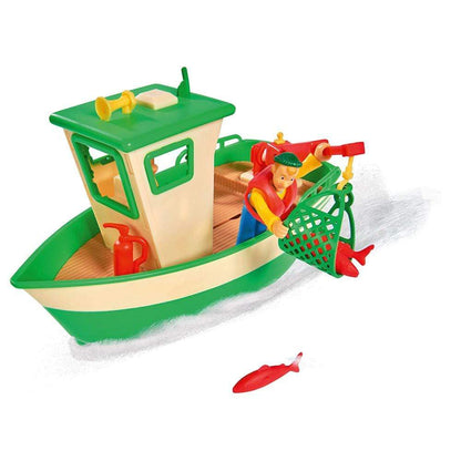 Fireman Sam Toys Fireman Sam Charlies Fishing Boat and Figurine