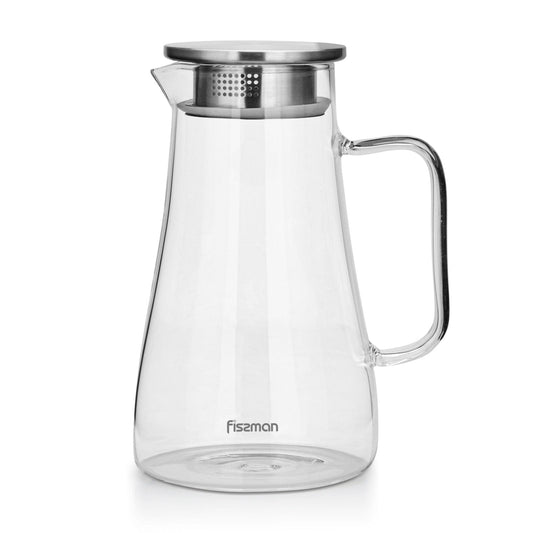 Fissman Home & Kitchen Acqua Jug 1200ml With Filter (Borosilicate Glass)