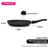 Fissman Home & Kitchen Black Cosmic Frying Pan With Detachable Handle