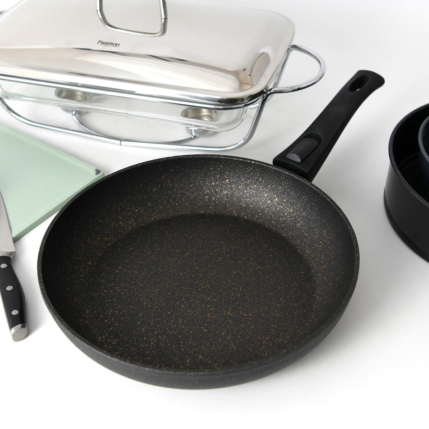 Fissman Home & Kitchen Black Cosmic Frying Pan With Detachable Handle