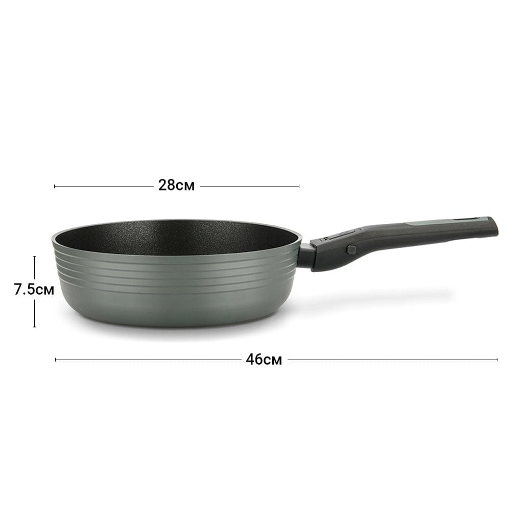 Fissman Home & Kitchen Brilliant Deep Frying Pan With Detachable Handle 28cm