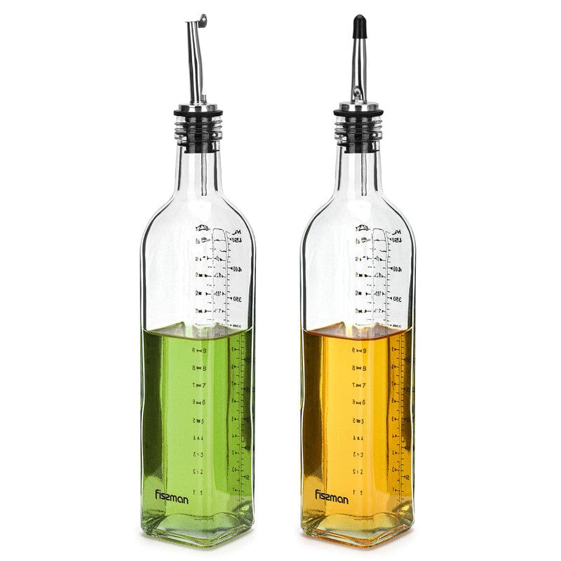 Fissman Home & Kitchen Cruet Glass Oil and Vinegar Bottle Set