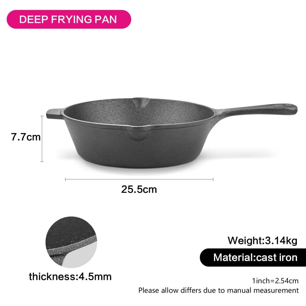 Fissman Home & Kitchen Deep Frying Pan With Helper Handle