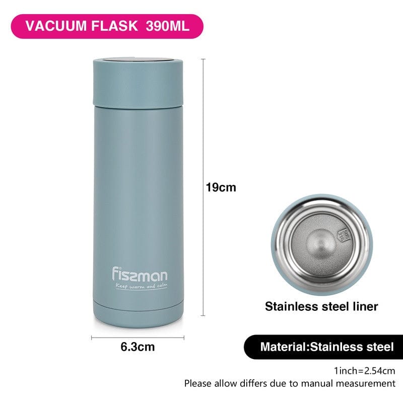 Fissman Home & Kitchen Double Wall Vacuum Flask 390ml - Green