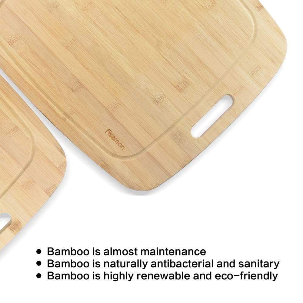 Fissman Home & Kitchen Fissman My Kitchen Rectangle Bamboo Cutting Board (49X41X1.9 cm) - 8776