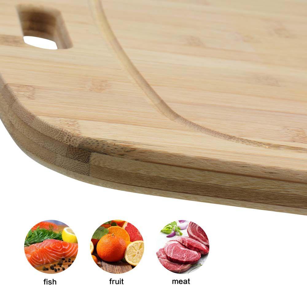 Fissman Home & Kitchen Fissman My Kitchen Rectangle Bamboo Cutting Board (49X41X1.9 cm) - 8776