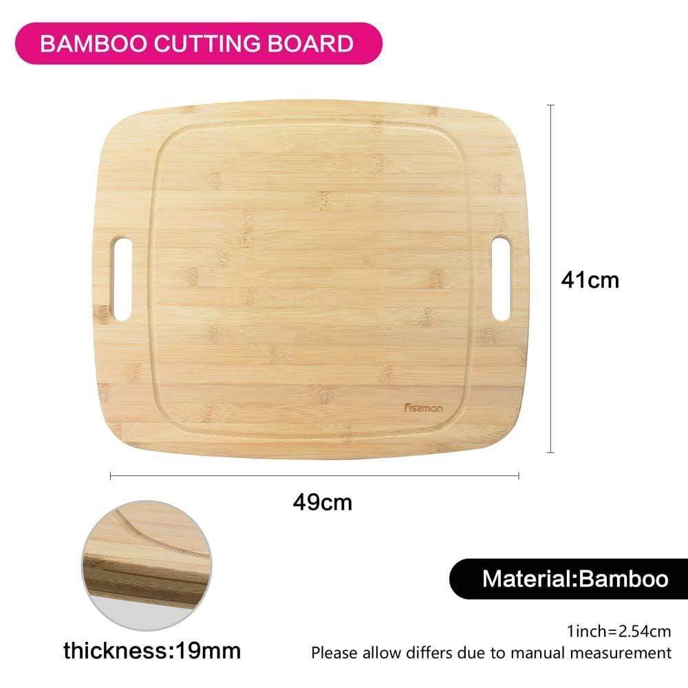 Fissman Home & Kitchen Fissman My Kitchen Rectangle Bamboo Cutting Board (49X41X1.9 cm) - 8776