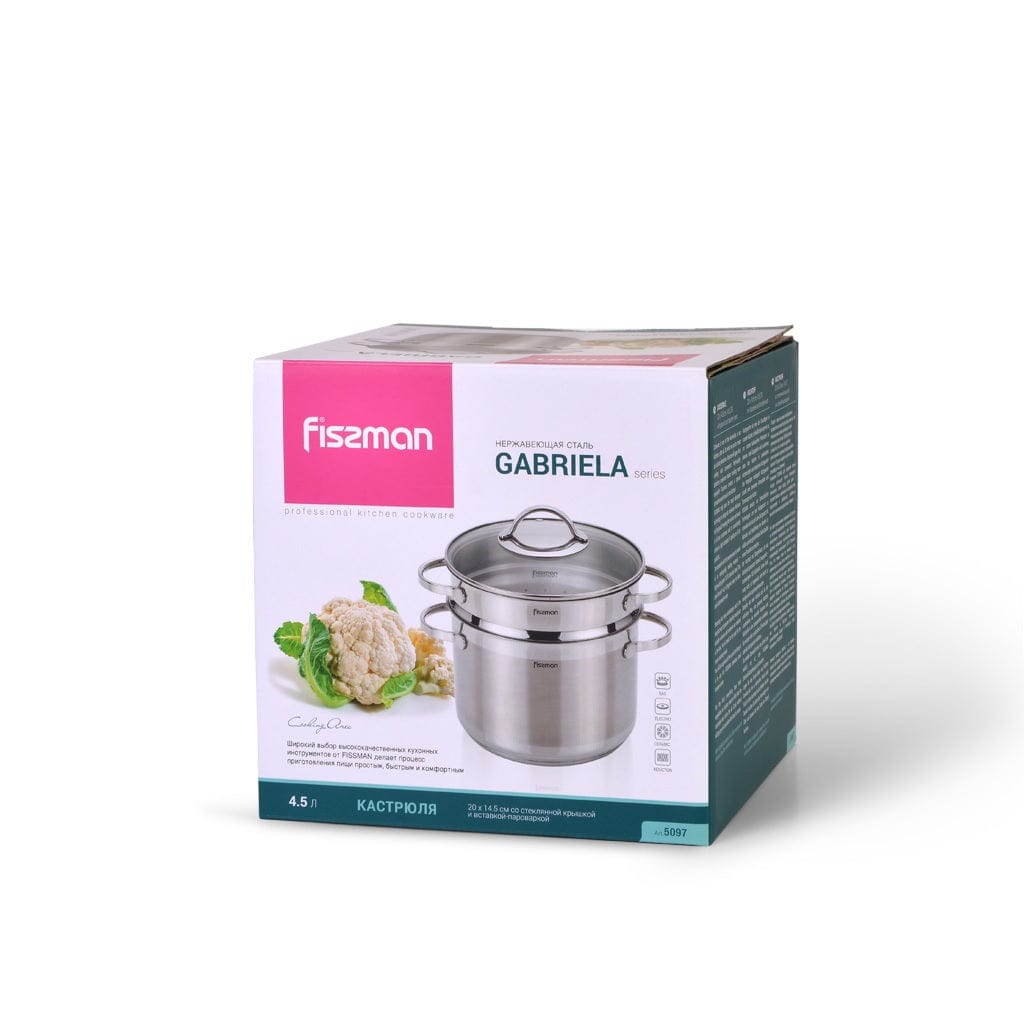 Fissman Home & Kitchen Gabriela Casserole With Lid And Steamer Insert