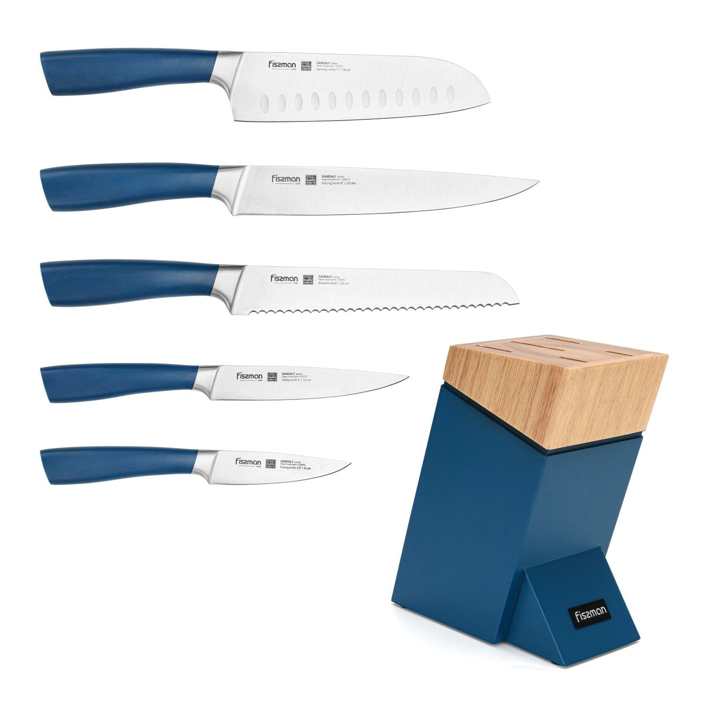 Fissman Home & Kitchen Gandalf Knife Set With Wooden Block