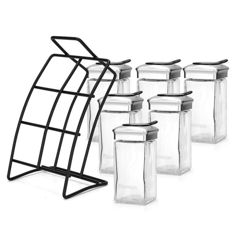 Fissman Home & Kitchen Glass Condiments With Stand