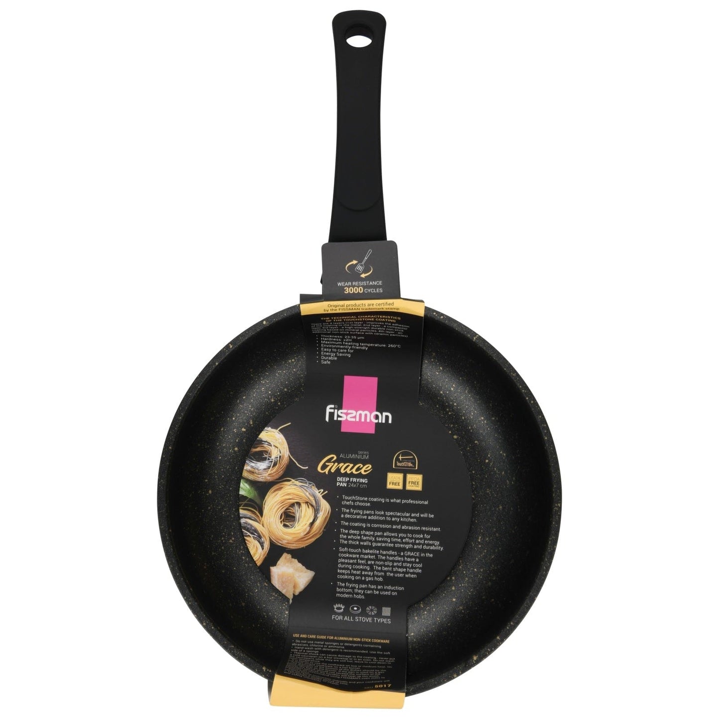 Fissman Home & Kitchen Grace Deep Frying Pan 24cm