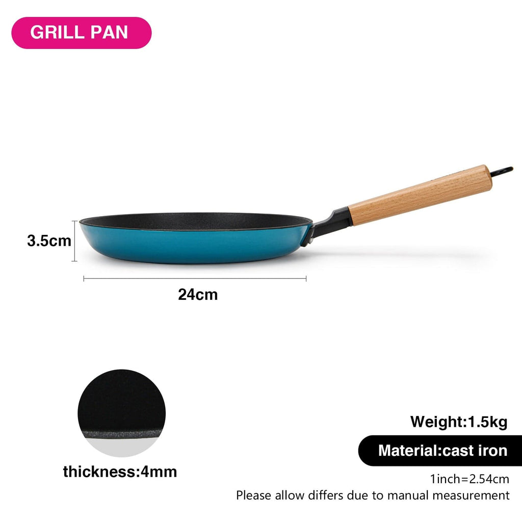 Fissman Home & Kitchen Grill Pan With Wooden Handle