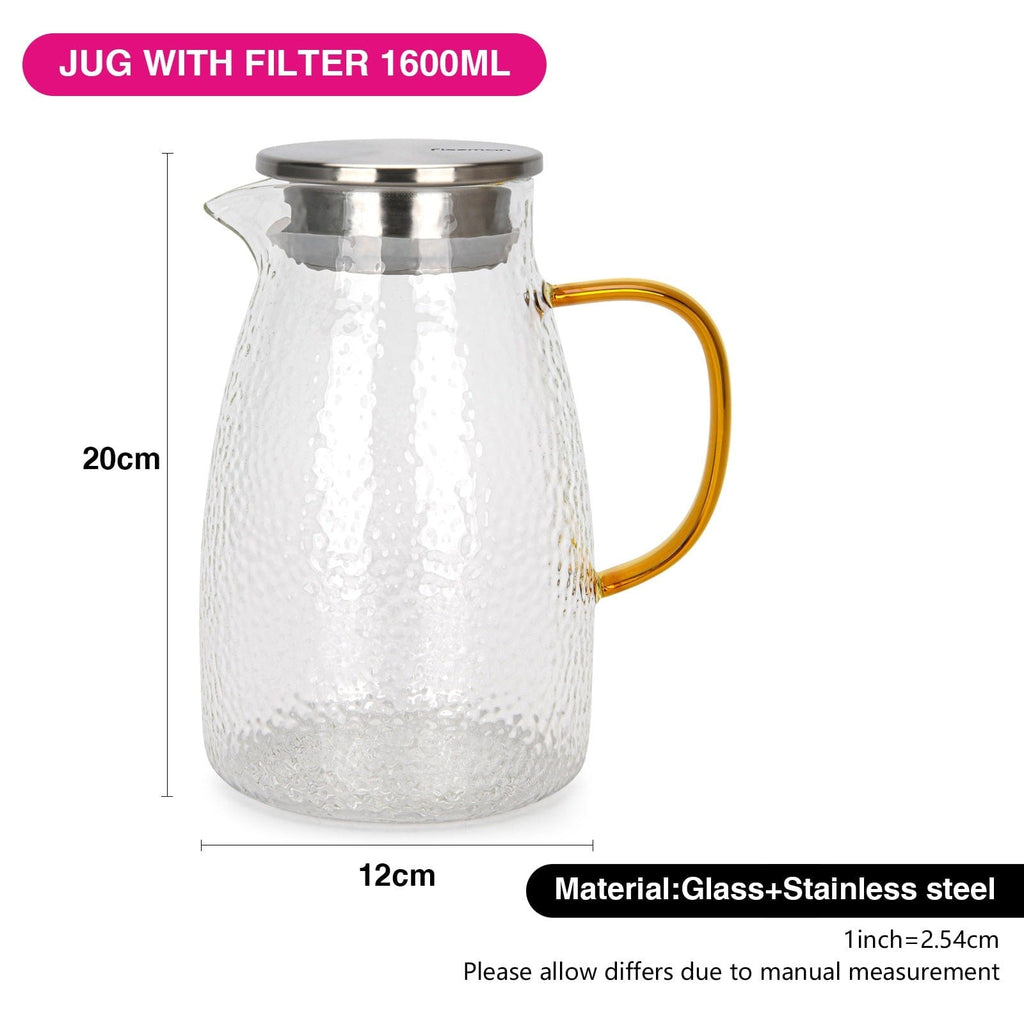 Fissman Home & Kitchen Jug 1600ml With Filter (Glass)