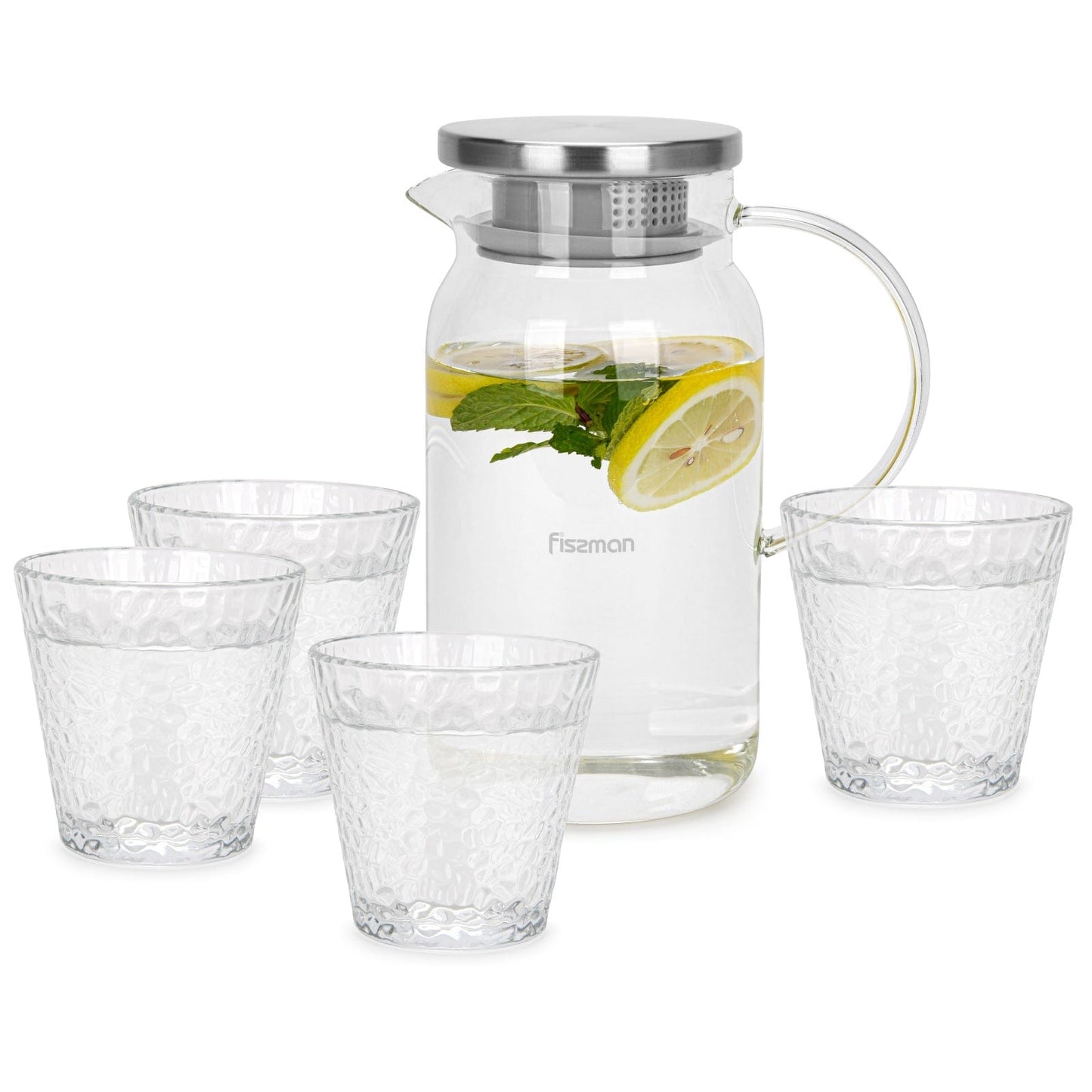 Fissman Home & Kitchen Jug and Glass Cup Set