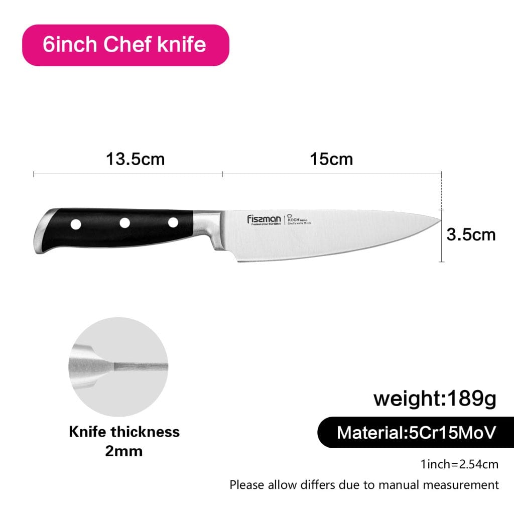 Fissman Home & Kitchen Koch 6" Chef's Knife