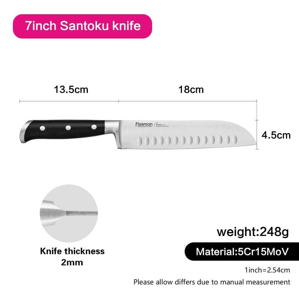 Fissman Home & Kitchen Koch 7" Santoku Knife