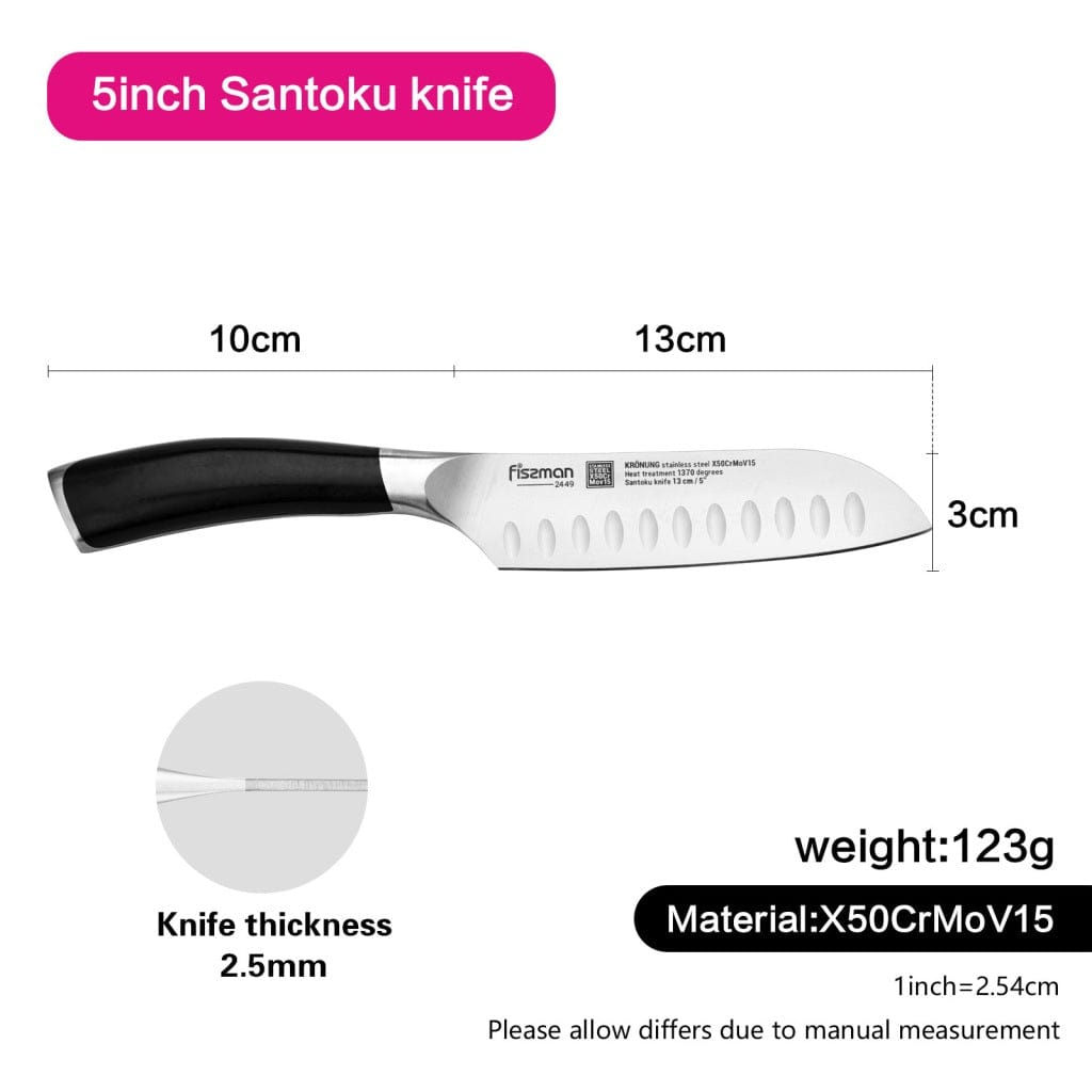 Fissman Home & Kitchen Kronung 5'' Santoku Knife