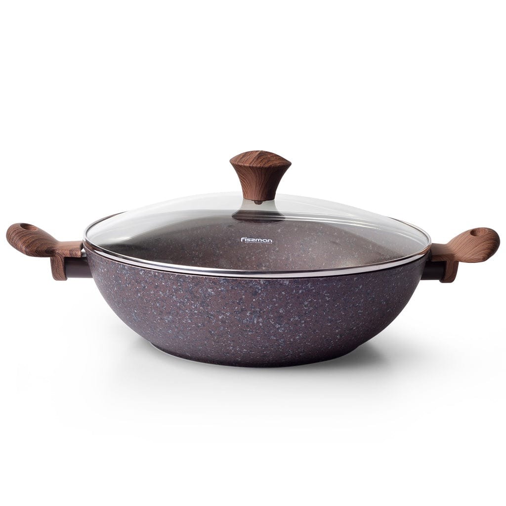 Fissman Home & Kitchen Magic Brown Wok 39cm - Purple/Brown