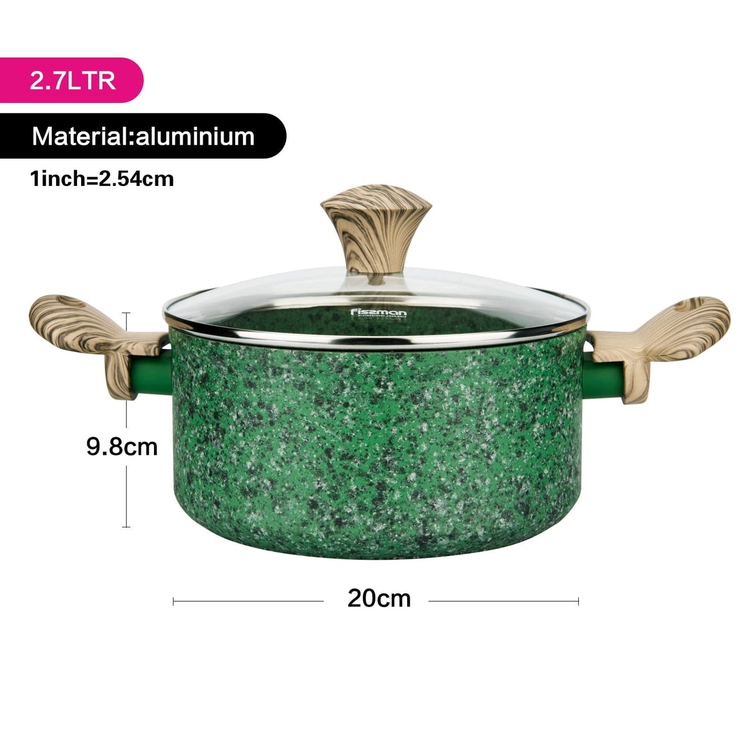 Fissman Home & Kitchen Malachite Stockpot 20cm