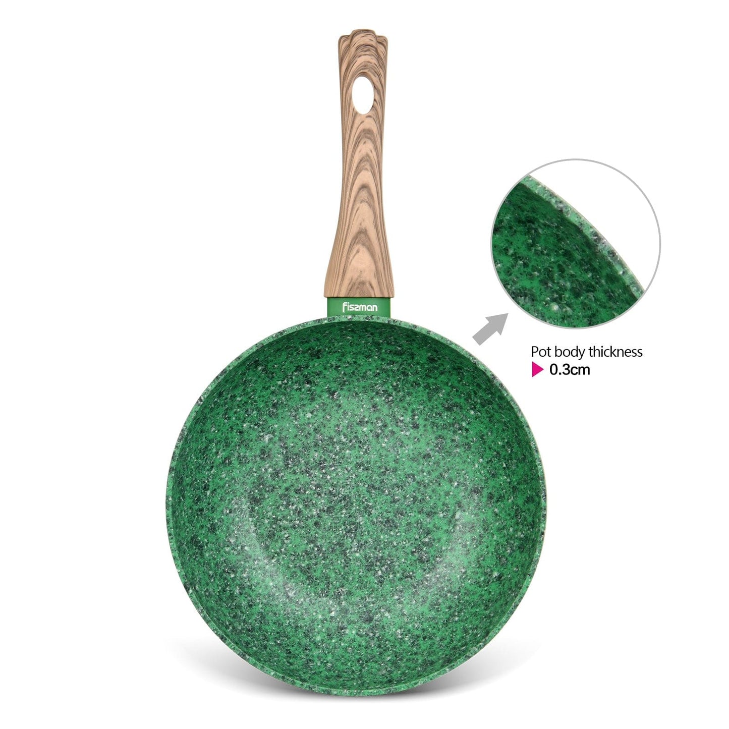 Fissman Home & Kitchen Malachite Wok 24cm