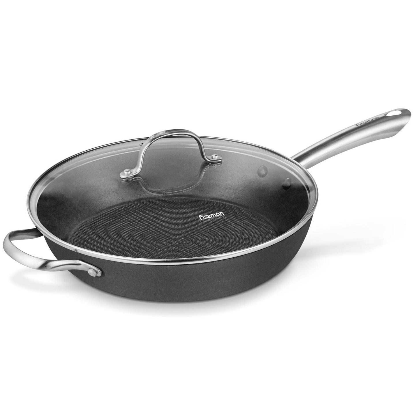 Fissman Home & Kitchen Melita Deep Frying Pan With Glass Lid