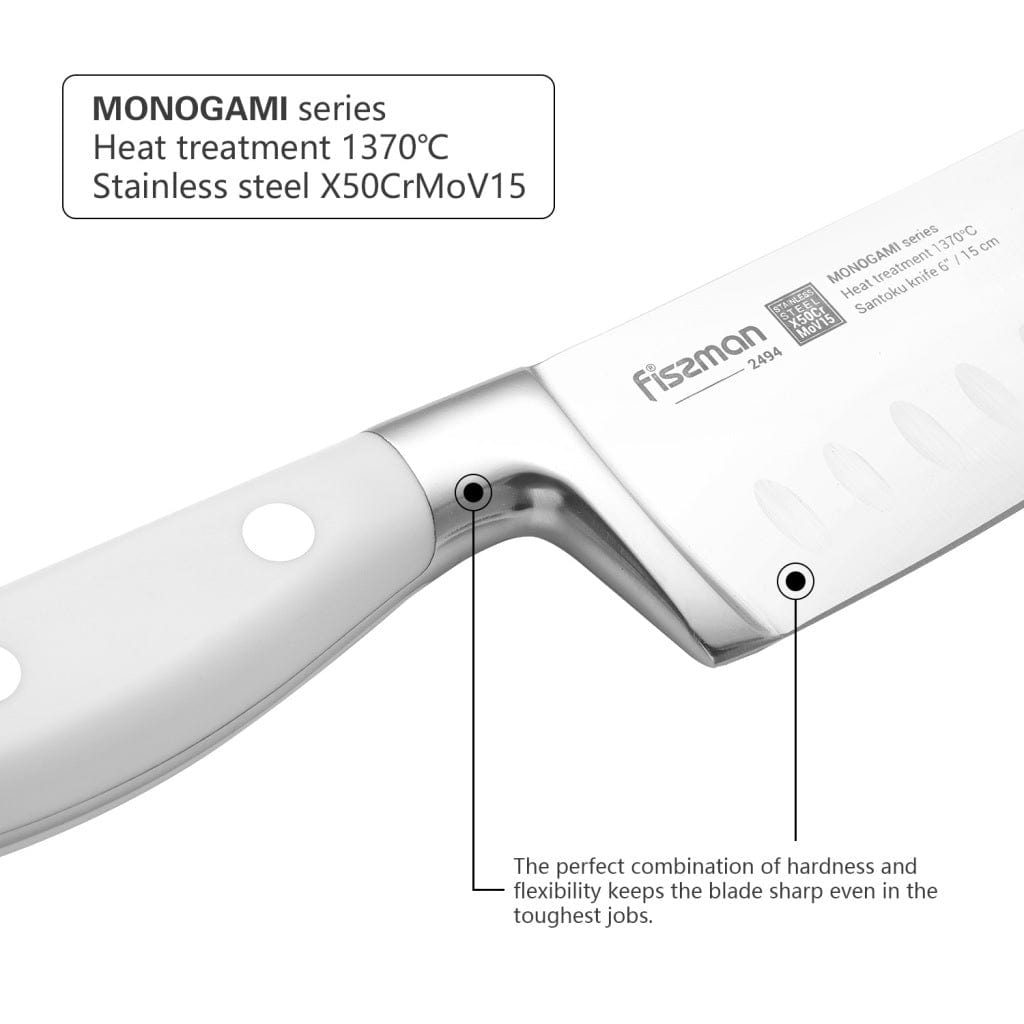 Fissman Home & Kitchen Monogami 6" Santoku Knife