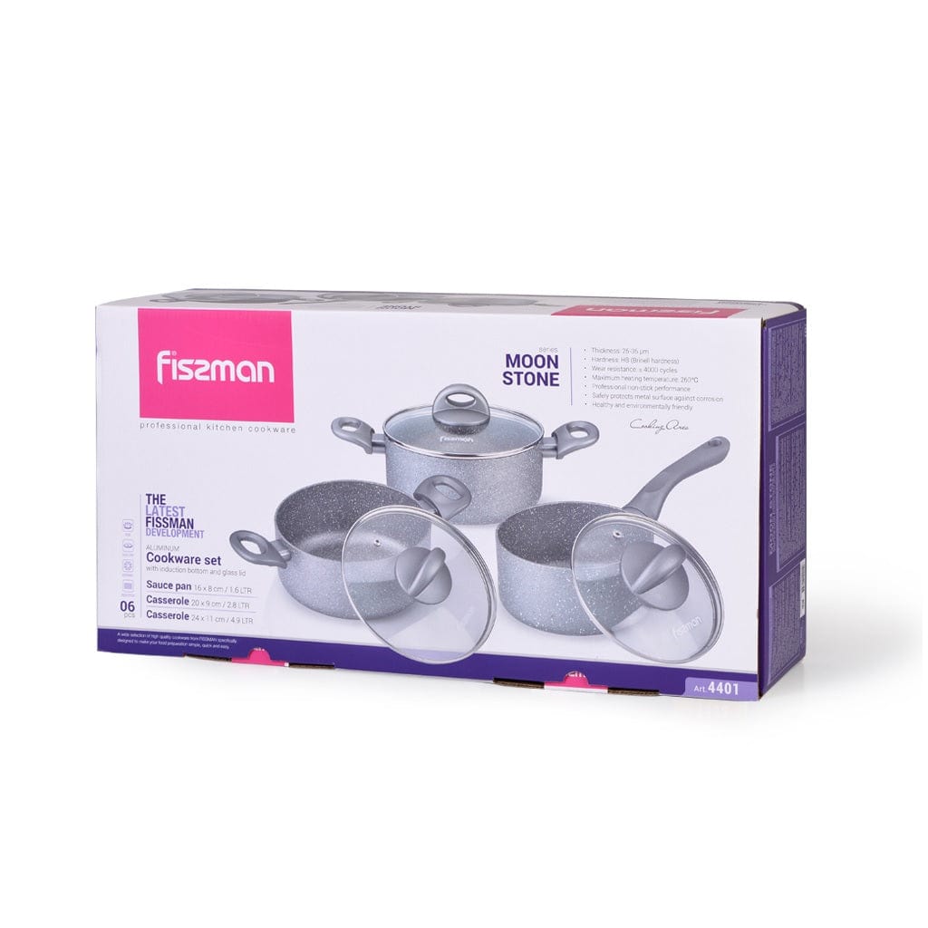 Fissman Home & Kitchen Moon Stone Cookware Set