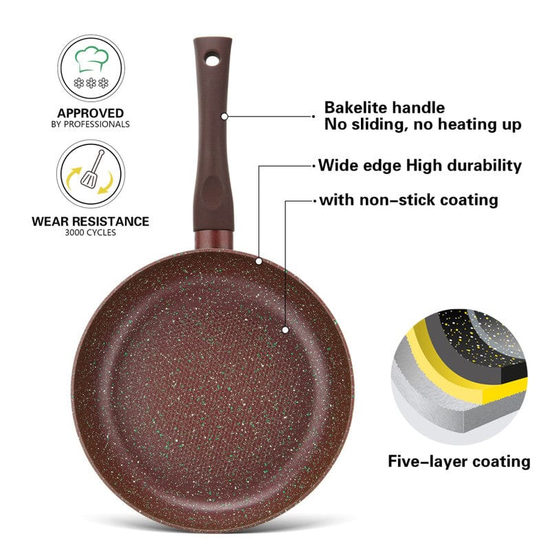 Fissman Home & Kitchen Mosses Stone Deep Frying Pan 24cm