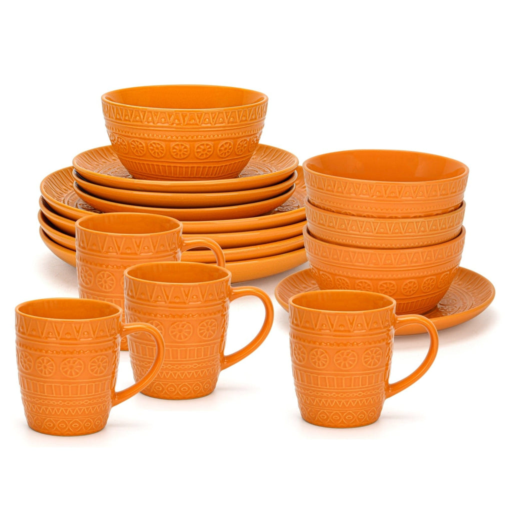 Fissman Home & Kitchen Motif Dinnerware Set - Orange